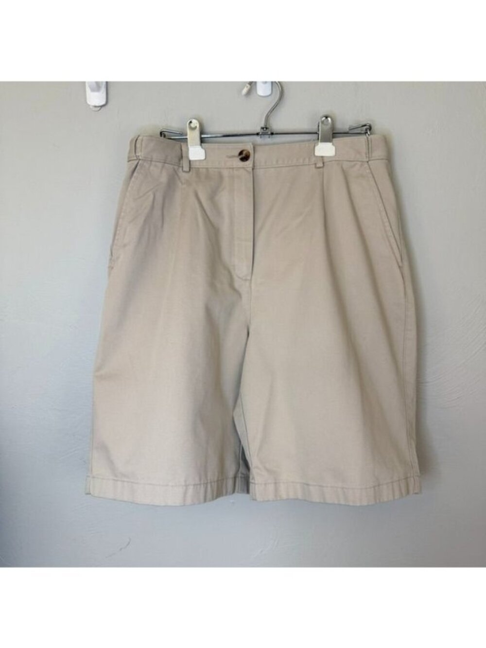 L.L. Bean Wayside Bermuda Khaki Short VTG Y2k Wrinkle Free Original Fit Chinos